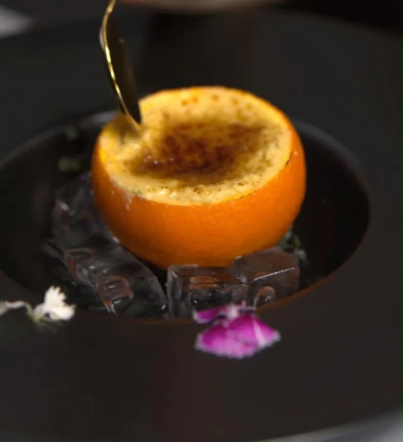 Orange crème brûlée